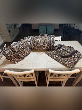 Vera Bradley Canyon Pattern Travel Bag Set of 3